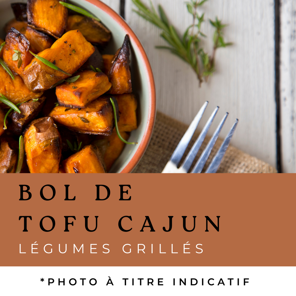 Bol de tofu cajun aux légumes