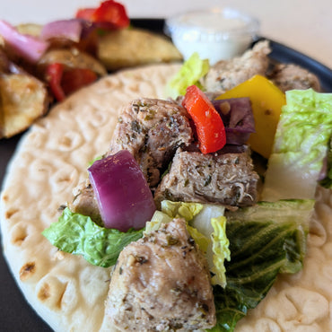 Cubes de porc style souvlaki