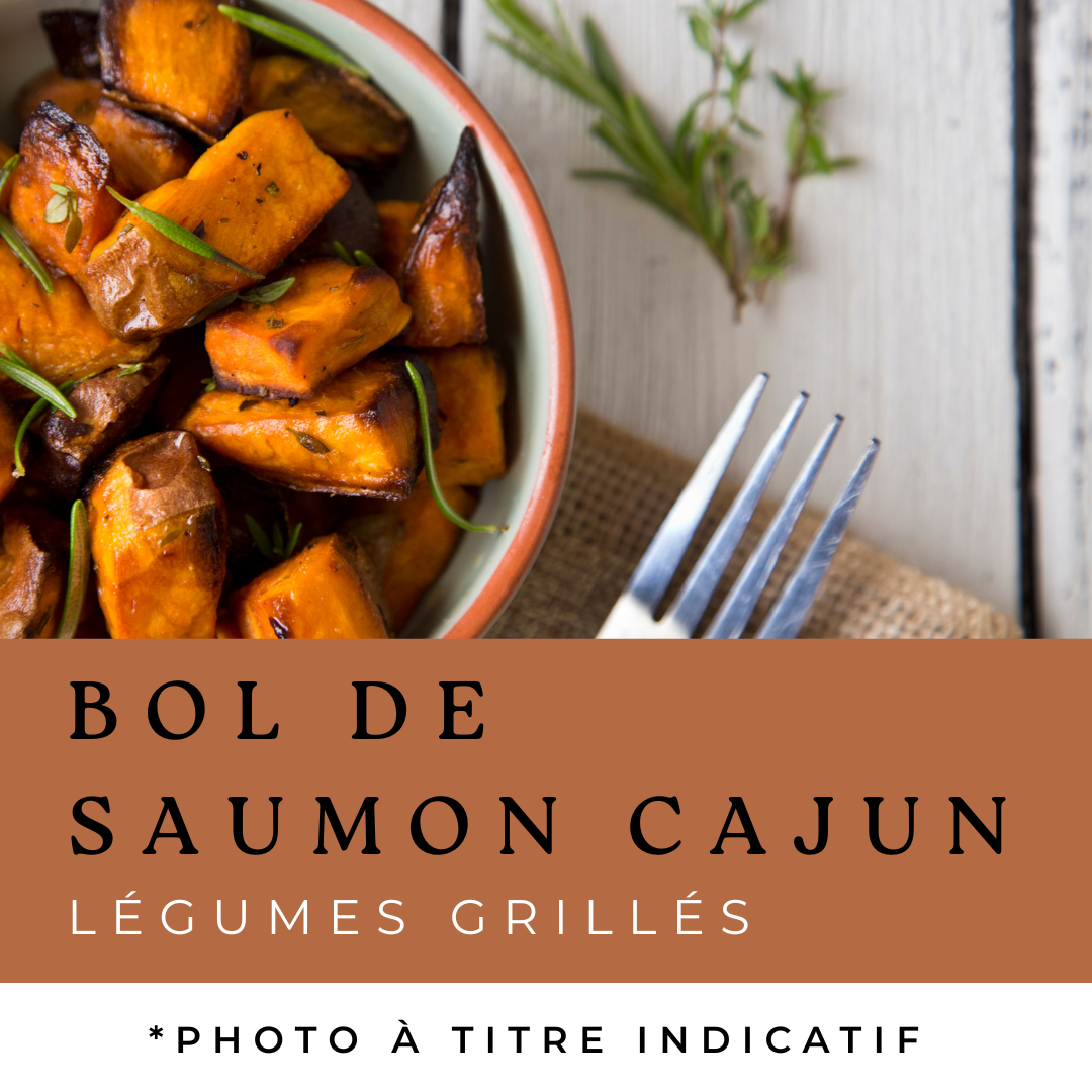 Bol de saumon cajun aux légumes