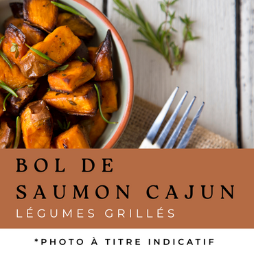 Bol de saumon cajun aux légumes