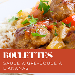 Mini meatballs in sweet and sour pineapple sauce