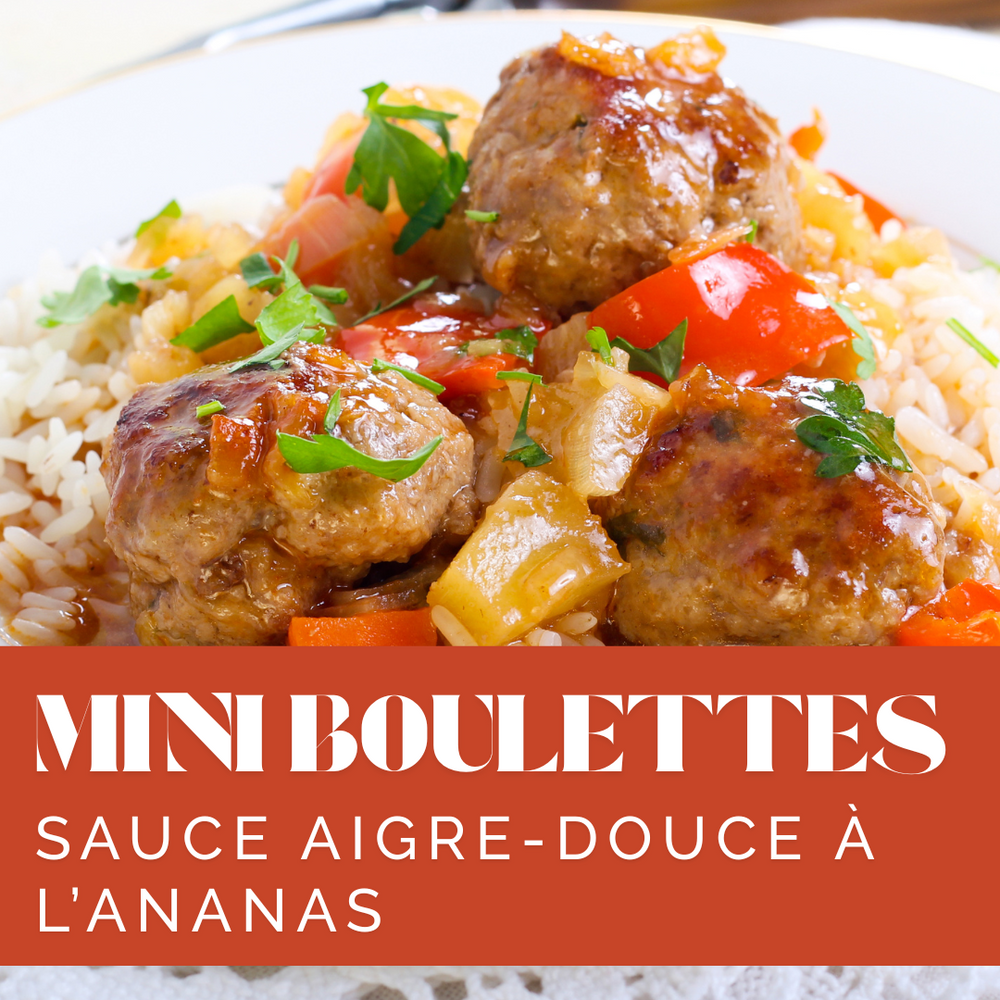 Mini meatballs in sweet and sour pineapple sauce
