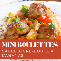 Mini meatballs in sweet and sour pineapple sauce