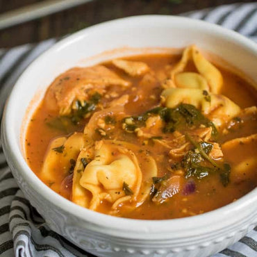 Soupe repas aux tortellini