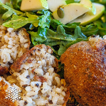 Mini arancinis au fromage et champignons *