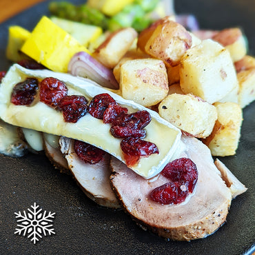 Filet de porc, brie fondant, cannerberges et érable