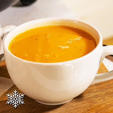 Potage carottes, patates douces et lait de coco