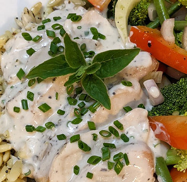Poulet sauce crémeuse aux herbes *