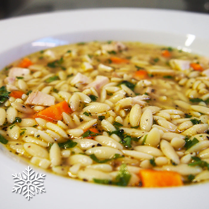 Soupe poulet et orzo